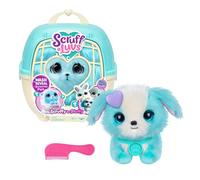 ScruffaLuvs Pet Scruffs Blue - Mystery Plush Toy, 7.5" Tall - Wash to Reveal 1 of 3 Rescue Pets: Puppy, Bunny, or Kitty - Includes 8.7" Deluxe Pet Carrier