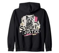 Scruff Justice Dog Punk Rock Terrier Owner Zip Hoodie