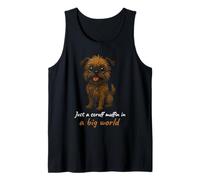 Scruff Muffin In A Big World Dog Owner Puppy Dog Lover Tank Top