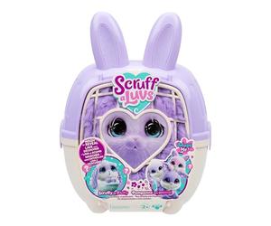 ScruffaLuvs Bunny Scruffs - Mystery Plush Toy, 5.5" Tall - Wash to Reveal a Bunny Scruff, Includes 11.4" Deluxe Pet Carrier, Purple