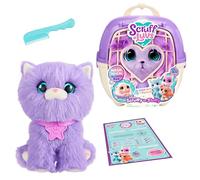 ScruffaLuvs Pet Scruffs - Kitty - Mystery Plush Toy, 19cm Tall - Rescue, Wash, Reveal, and Adopt a Purple Kitty - Includes 22cm Deluxe Pet Carrier, Nurturing, Care & Play, Gift for Kids