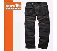 SCRUFFS 38 REG WORKER PLUS TROUSERS BLACK Hard Wearing Work 38 REGULAR 31 T51797