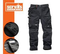 Scruffs Black Graphite Navy WORKER PLUS 3D TRADE PRO FLEX Work Trousers