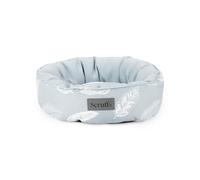 Scruffs Botanical Cat or Small Dog Ring Bed, Grey Leaf
