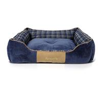 Scruffs Highland Box Bed - Blue - Size: Large - Pet Beds