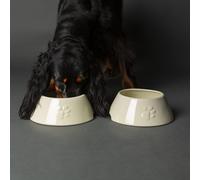 Scruffs Icon 2 Piece Long Eared Dog Food & Water Bowl - Cream