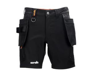 Scruffs Mens Alverton 8" Work Utility Shorts, Black, 34 Slim Short UK