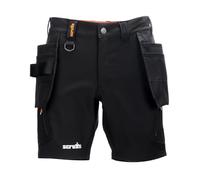 Scruffs Mens Alverton Work Utility Shorts, Black, 38 Slim Short UK