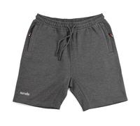 Scruffs Mens Fleece Charcoal Marl Jogger - Zip Pockets Shorts, Charcoal Marl, Slim UK