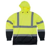 Scruffs Men's High Visibility Hoodie Yellow/Navy Pullover, L