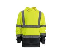 Scruffs Men's High Visibility Hoodie Yellow/Navy Pullover, L