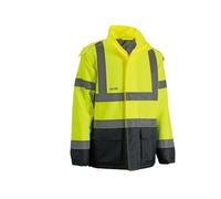 Scruffs Men's High Visibility Waterproof Jacket Yellow/Navy-L