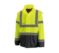 Scruffs Men's High Visibility Waterproof Jacket Yellow/Navy-XXL