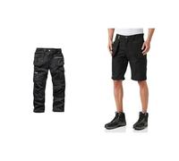 Scruffs Men's Trade Flex Trouser, Black, 34R & T54657 Trade Flex Holster Shorts Black 34W