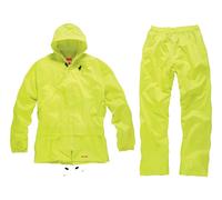 Scruffs Mens Waterproof Suit Yellow Two-Piece Rain Set Rainsuit Trousers and Jacket - XL