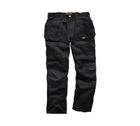 Scruffs Mens Work Trousers: Durable Reinforced Knee/Crotch - Pockets| Navy/Black