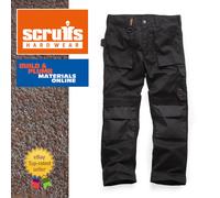 Scruffs Men's Worker Workwear Trousers, Black (Black 001), 28W UK