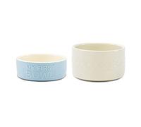 Scruffs My First Icon Puppy Bowl Set - Light Blue/Cream