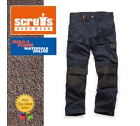 Scruffs 28-40" S/R/L Leg NAVY BLUE Worker Non-Holster Lightweight Work Trousers
