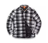 Scruffs Padded Checked Shirt - Black & White Work Check Shirt - Jacket Comfort