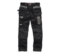 Scruffs Men's Pro Flex Holster Workwear Trousers, Black, 32W Long UK