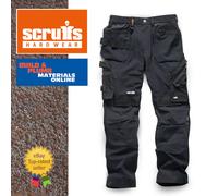 Scruffs PRO FLEX PLUS Slim Fit Trade Work Trousers Black BRAND NEW Style