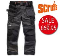 Scruffs Pro Flex Work Trousers with Holster Pockets Graphite Grey