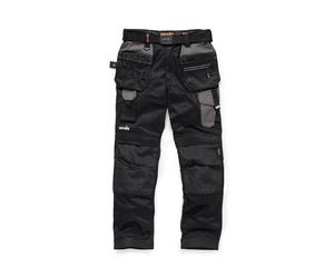 Scruffs ProFlex Holster Work Trousers Black - Sizes 28-40" Hammer Loop Trade