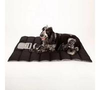 Scruffs Reversible Roll Up Travel Dog Bed, Grey 100X70Cm Oxford Fabric, Plush Lining, Water-Resistant, Carry Handle, Recycled Fill