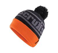 Scruffs Trade Bobble Hat - Black & Orange Winter Beanie with 3M Insulation, Warm Knitted Work Hat, One Size (T55334)