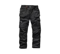 Scruffs Trade Flex Trouser Black Twill Cotton Stretch Tradesman Workwear