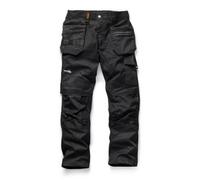 Scruffs Trade Flex Work Trousers Black Hardwearing - 28In Waist, 30In Leg