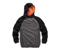 Scruffs Trade Tech Embossed Work Hoodie Black & Grey (UK, Alpha, M, Regular, Regular, Black/Grey)