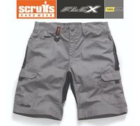 Scruffs Trade Flex Work Shorts Hard Wearing Lightweight Slim Fit Graphite Grey