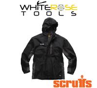 Scruffs Mens Rain Jacket Waterproof Worker Jacket Work Coat Black / Graphite