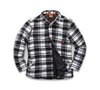 Scruffs Worker Padded Checked Shirt Black & White - XXL