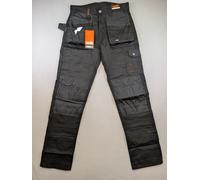 Scruffs Worker Plus Trousers Men 30L Black Workwear Cargo BNWT
