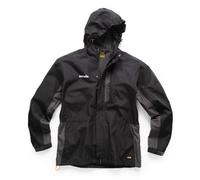 Scruffs Worker Waterproof Coat Jacket Black & Grey - S