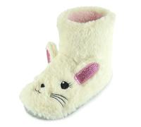 ScruffyTed Girls Rabbit Slipper Boots Cream UK 13-01