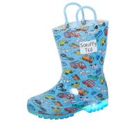 ScruffyTed Kids Light Up Vehicle Wellington Boots 10 UK Child