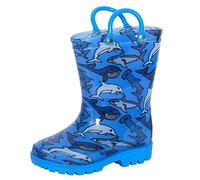 ScruffyTed Kids Wellington Boots with Easy Pull On Handles for Boys Girls Unisex Wellies