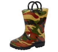 ScruffyTed Kids Wellington Boots With Pull On Handles Camo 6 UK Child