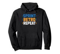 Scrum Master Plan Sprint Retrospect Repeat Agile Life Cycle Pullover Hoodie