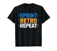 Scrum Master Plan Sprint Retrospect Repeat Agile Life Cycle T-Shirt