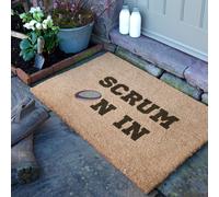 Scrum On In Doormat (90 x 60cm) Artsy Mats Brown 90cm x 60cm