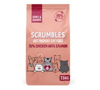 Scrumbles Adult & Senior Salmon Dry Cat Food - 2.5kg