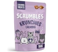 Scrumbles • Cat Treats • Krunchies • Calming • All Lifestages • 180g Bag • Hypoallergenic • No Added Sugar • Valerian & Chamomile • Gluten Free • Low Calories