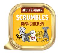 Scrumbles Chicken Natural Wet Dog Food, Grain Free Recipe with 65% Chicken and Slippery Elm, 12x 150g