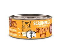 Scrumbles Complete Wet Cat Food Chicken Pate 80g - Natural - Grain Free - Slippery Elm For Digestive Health