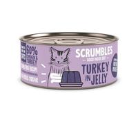 Scrumbles Complete Wet Cat Food Turkey In Jelly 80g - Natural - Grain Free - Slippery Elm for Digestive Health